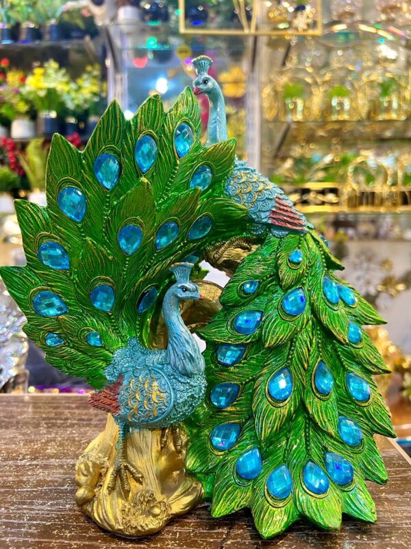 Real Peacock statue.