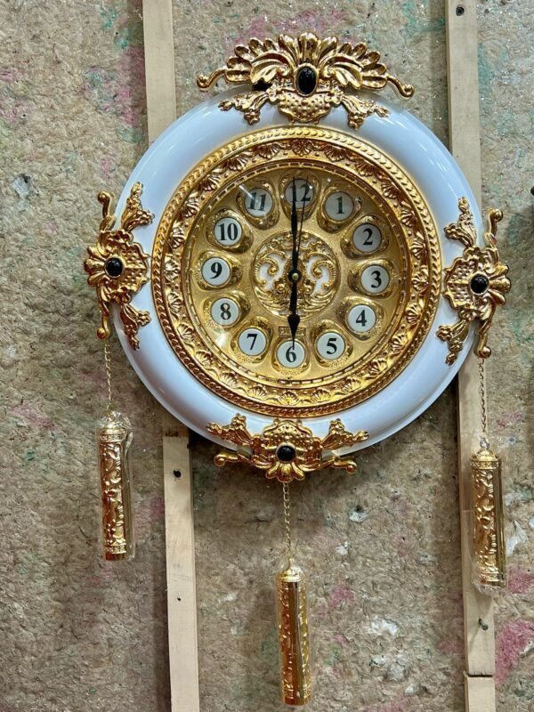 White and Golden clock