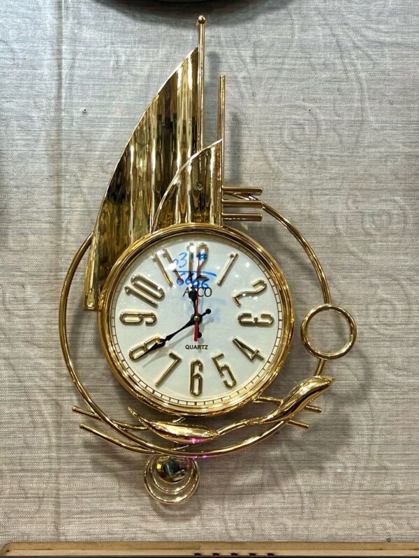 Golden Wall Clock