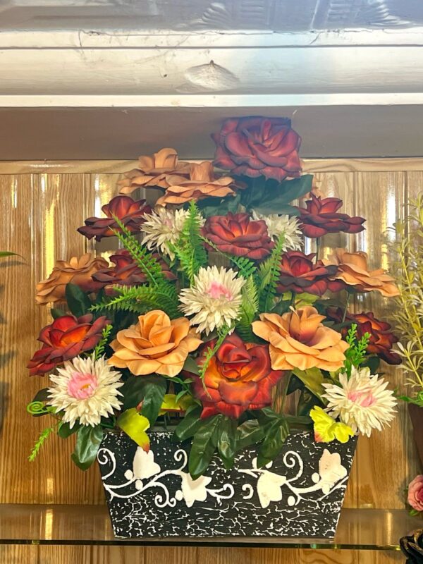 Set of 2 Artificial Flowers Vase